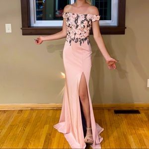 Dusty Pink Green Faviana Gown